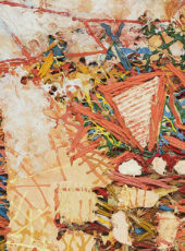 «LyaKa» Ivan Karamyan, Tanya Lyakhovich-Karamyan «Paris» (fragment), acrylic on canvas, acrylic thread 2017