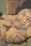 in antique chair