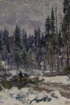 Felling  (oil on hardboard 50×70 1960-ies)