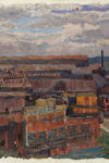 Industrial landscape  (oil on paper 42×61 1970-ies)