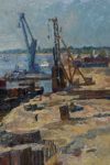 Kamchatka. Port (oil on paper 39×58 1970-ies)