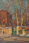 Kolpachny lane  (oil on hardboard 75×83 1960-ies)