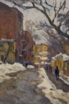 Kolpachny lane  (oil on cardboard 49×70 1960-ies)