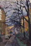 Moscow lane  (oil on cardboard 50×70 1960-ies)