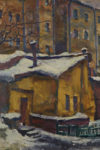 Moscow. Old houses  (oil on cardboard 63×49 1960-ies)