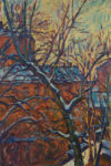 Moscow. Winter evening  (oil on cardboard 68×46 1960-ies)