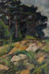 Pines  (oil on hardboard 65×52 1960-ies)