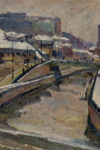 Quay  (oil on cardboard 55×74 1960-ies)