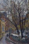Starosadsky lane (oil on canvas 60х77 1970-ies)