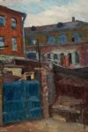 The old printing press (oil on cardboard 50×70 1960-ies)