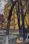 The yellow house (oil on cardboard 50×70 1960-ies)