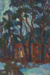 Winter. Village (oil on canvas 29х37 1960-ies)