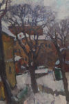 Yard Khokhlovskiy lane (oil on canvas 100х80 1960-ies)