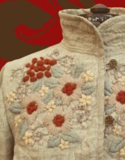 Rowan and flowers (jacket linen, embroidery)