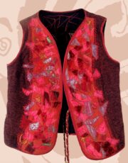Sunset (vest, linen, wool, silk, embroidery)