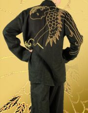 Angel and flower (shirt, flax, embroidery)