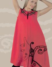 Butterfly (dress, flax, embroidery)