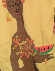 Drinks (shirt, flax, application, embroidery), fragment