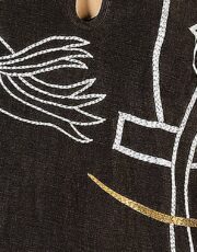 Flight (shirt, flax, embroidery), fragment
