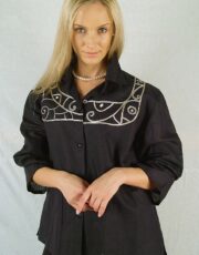 shirt with ethnic embroidery (shirt, flax, embroidery)