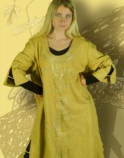 Summer (dress, flax, embroidery)