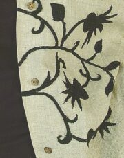 Thistle (shirt, flax, embroidery) fragment