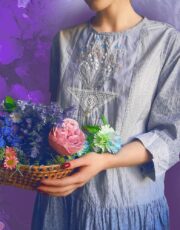 junio (dress, flax, embroidery)