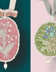 velvet necklaces (hand embroidery with silk and beads)